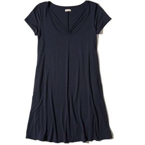 Strapped swing T shirt dress